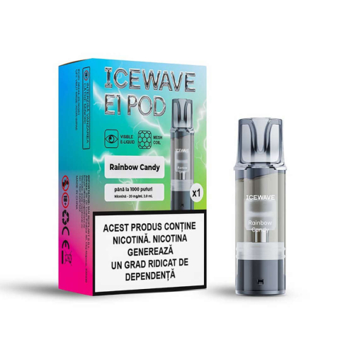 Cartuse Icewave E1 - Cartus Icewave E1, 2ml, 20mg - Rainbow Candy