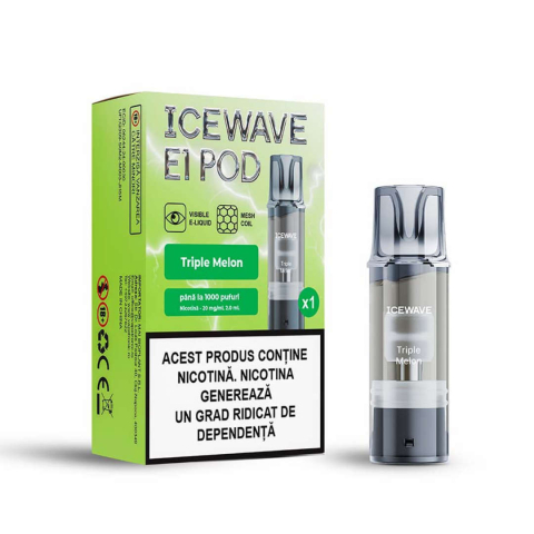 Cartuse Icewave E1 - Cartus Icewave E1, 2ml, 20mg - Triple Melon