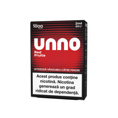 UNNO – Vape preumplut - Cartus UNNO, 1000 pufuri, 20mg - Red Fruits
