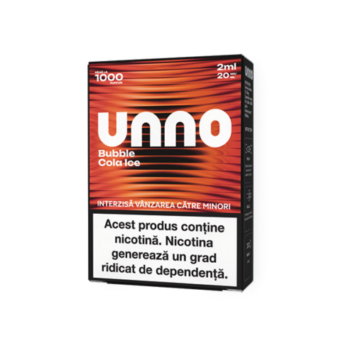 Cartuse UNNO - Cartus UNNO, 1000 pufuri, 20mg - Cola Ice