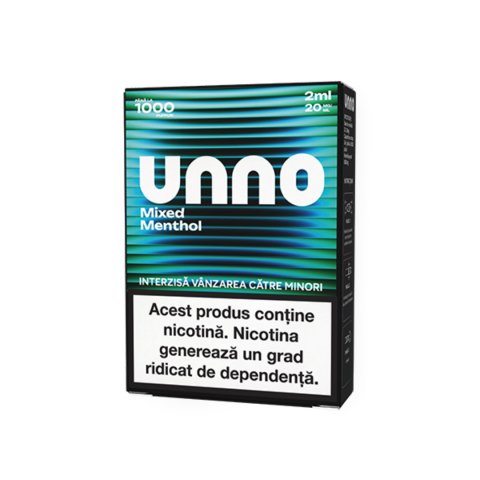 UNNO – Vape preumplut - Cartus UNNO, 1000 pufuri, 20mg - Menthol Mint