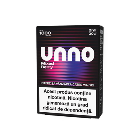 UNNO – Vape preumplut - Cartus UNNO, 1000 pufuri, 20mg - Blueberry Raspberry