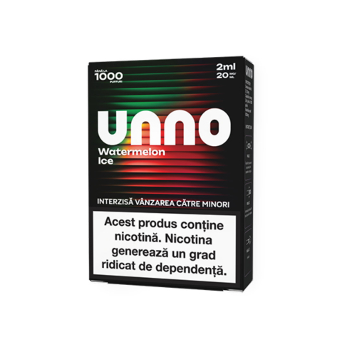 Cartuse UNNO - Cartus UNNO, 1000 pufuri, 20mg - Watermelon Ice