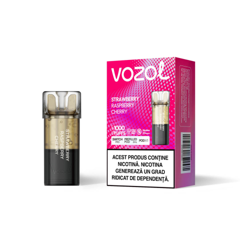 Vozol Switch Pro Cartuse Single - Cartus VOZOL Switch Pro, 1000 Pufuri, 20mg - Strawberry Raspberry Cherry