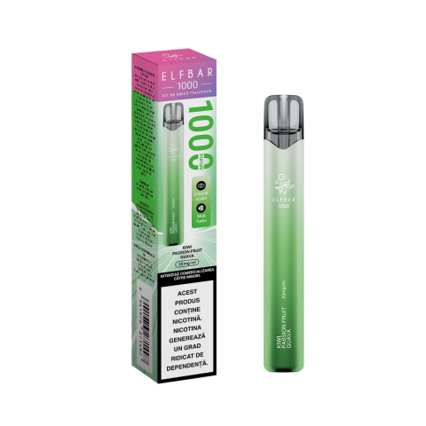 TIGARA UNICA FOLOSINTA - Elf Bar 1000 pufuri 20mg - Kiwi Passion Fruit Guava