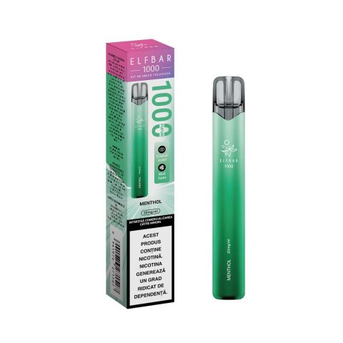 TIGARA UNICA FOLOSINTA - Elf Bar 1000 pufuri 20mg - Menthol