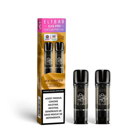 ELF BAR Elfa Pro Cartuse - Elf Bar ELFA Pro 600, Cartuse Set 2, 2% - Ace Tobacco
