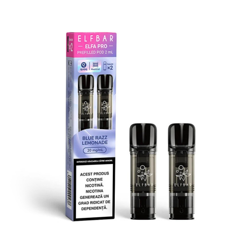 ELF BAR Elfa Pro Cartuse - Elf Bar ELFA Pro 600, Cartuse Set 2, 2% - Blue Razz Lemonade