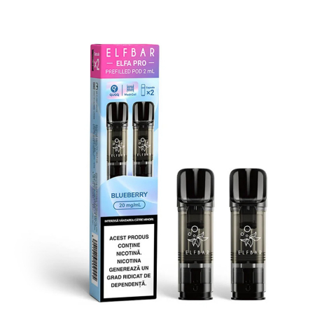 ELF BAR Elfa Pro Cartuse - Elf Bar ELFA Pro 600, Cartuse Set 2, 2% - Blueberry