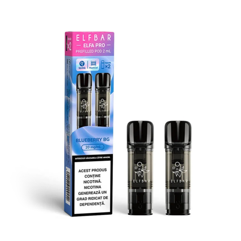 ELF BAR Elfa Pro Cartuse - Elf Bar ELFA Pro 600, Cartuse Set 2, 2% - Blueberry Bubblegum