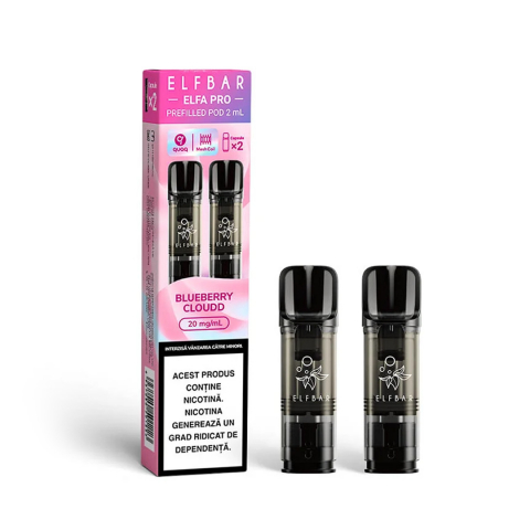 ELF BAR Elfa Pro Cartuse - Elf Bar ELFA Pro 600, Cartuse Set 2, 2% - Blueberry Cloudd