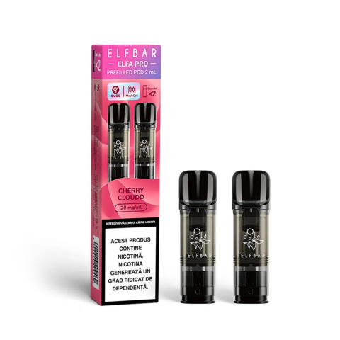 ELF BAR Elfa Pro Cartuse - Elf Bar ELFA Pro 600, Cartuse Set 2, 2% - Cherry Cloudd