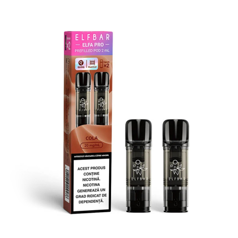ELF BAR Elfa Pro Cartuse - Elf Bar ELFA Pro 600, Cartuse Set 2, 2% - Cola