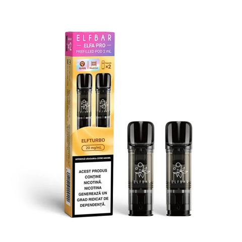 ELF BAR Elfa Pro Cartuse - Elf Bar ELFA Pro 600, Cartuse Set 2, 2% - Elfturbo