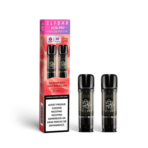 ELF BAR Elfa Pro Cartuse - Elf Bar ELFA Pro 600, Cartuse Set 2, 2% - Raspberry Watermelon