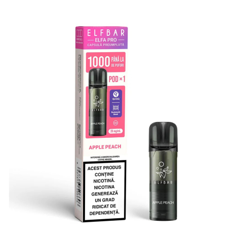 ELF BAR Elfa Pro V2 Cartuse - Cartus Elf Bar ELFA PRO V2, 1000 Pufuri, 20mg, Apple Peach