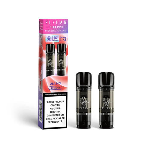 ELF BAR Elfa Pro Cartuse - Elf Bar ELFA Pro 600, Cartuse Set 2, 2% - USA Mix