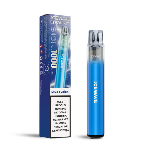 KIT/POD PREUMPLUT - Kit Icewave E1, Azure Blue, 1000 pufuri, 20mg - Blue Fusion
