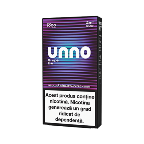 Kit-uri UNNO - Kit UNNO, 1000 pufuri, 20mg - Grape Ice