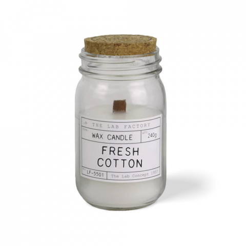 Lumânări Parfumate - Lumânări parfumate de The Lab Factory Candles, Fresh Cotton, 240g
