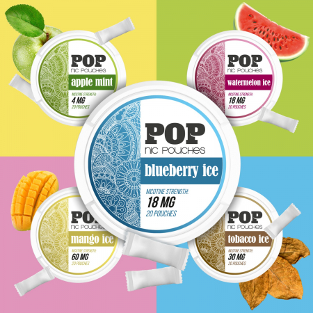POP Nic Pouches - Blueberry Ice 18mg [1]