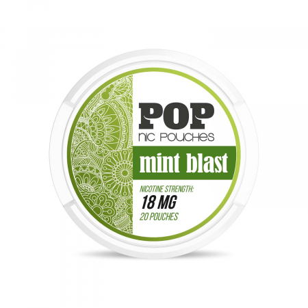 Snus (Nicotine Pouch) - POP Nic Pouches - Mint Blast 18mg
