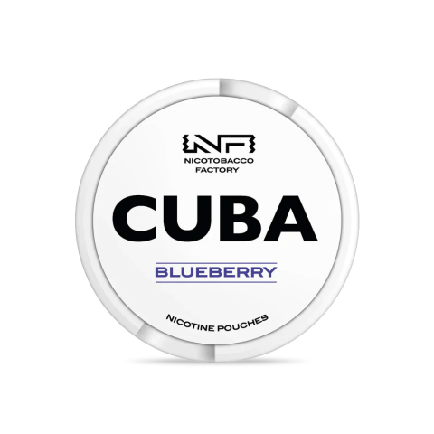 POUCH NICOTINA - Pouch Nicotina, Snus, Cuba White - Blueberry, 25mg/g (16mg/pouch)