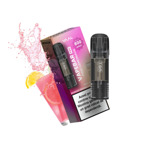 KIT/POD PREUMPLUT - VAAL Vapebar Pro 800, Cartus, 2% - Pink Lemonade