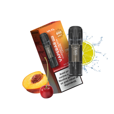 VAAL Vapebar Pro 800 Cartuse - VAAL Vapebar Pro 800, Cartus, 2% - Cherry Peach Lemon