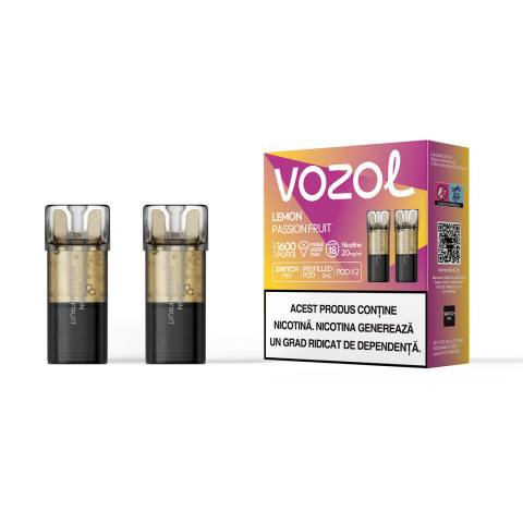 Vozol Switch Pro Cartuse - VOZOL Switch Pro 800, Cartuse Set 2, 2% - Lemon Passion Fruit