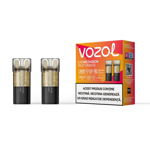 Vozol Switch Pro Cartuse - VOZOL Switch Pro 800, Cartuse Set 2, 2% - Lychee Passion Fruit Orange