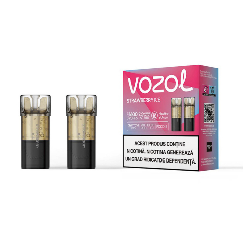 KIT/POD PREUMPLUT - VOZOL Switch Pro 800, Cartuse Set 2, 2% - Strawberry Ice