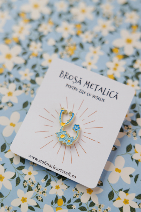 Brosa metalica Stetoscop inflorat [3]