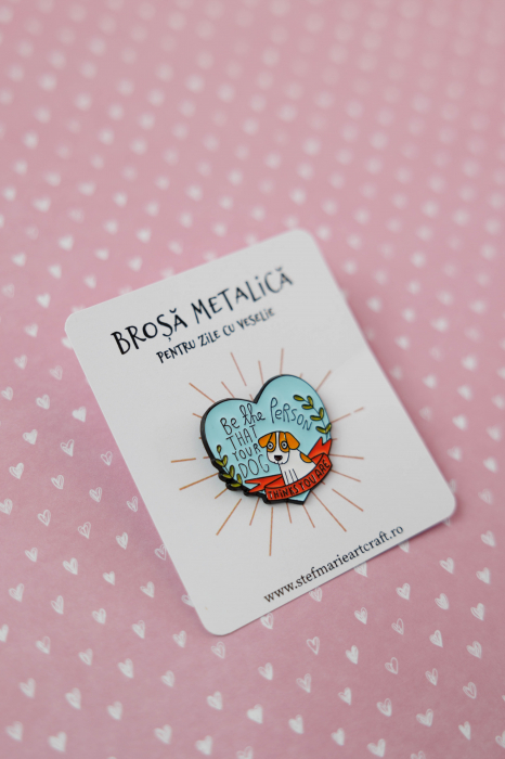 Brosa metalica Love for dogs [2]