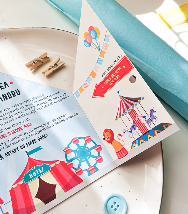 Invitatie de botez Circus Party [5]
