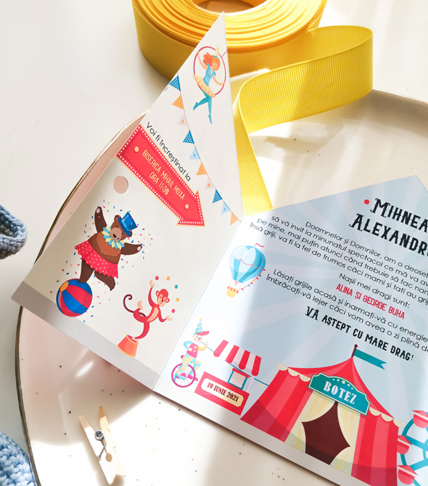 Invitatie de botez Circus Party [6]