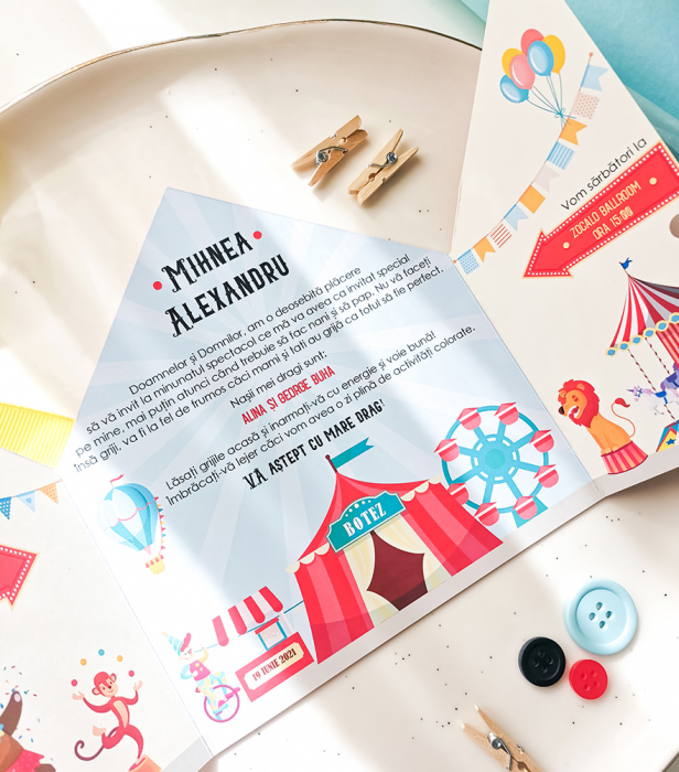 Invitatie de botez Circus Party [9]
