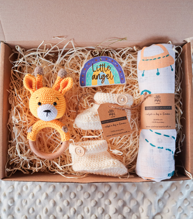 Cutie cadou nou nascut baietei - Girafa [1]