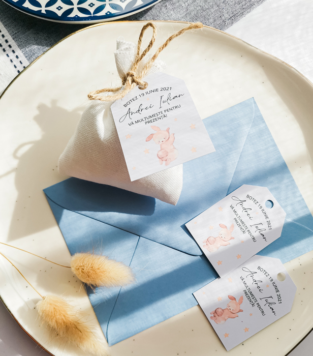 Etichete marturii de botez Blue Bunny [3]