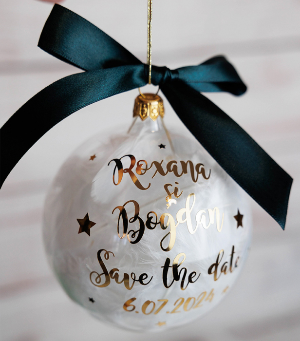 Glob de sticla personalizat - Save the date [3]