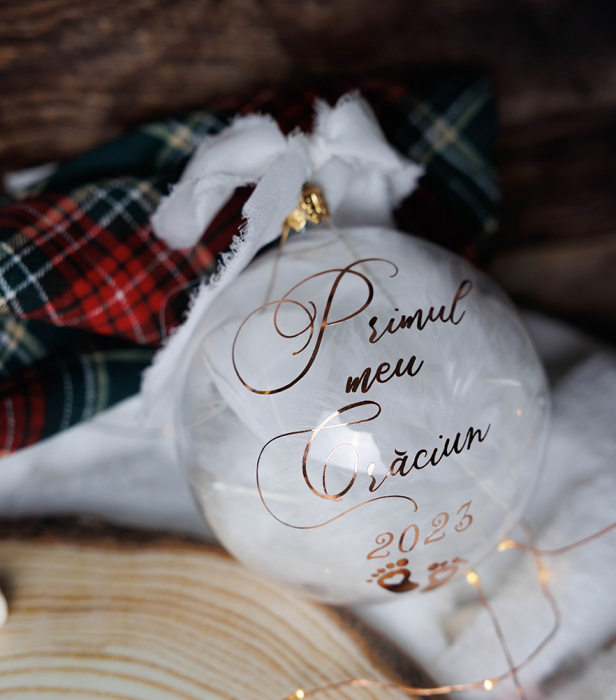 Glob de sticla personalizat - Primul meu Craciun [5]