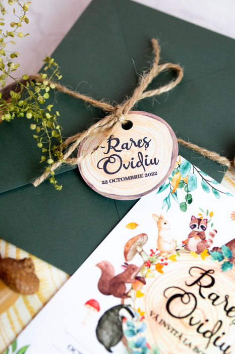 Invitatie de botez Animalele padurii [3]