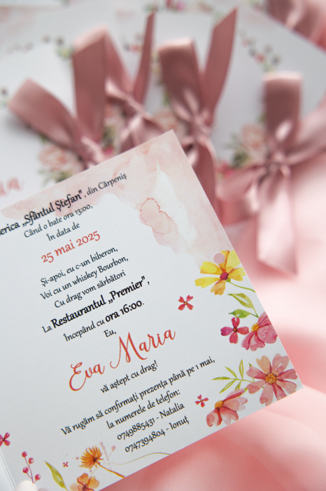 Invitatie de botez Gradina de flori [3]
