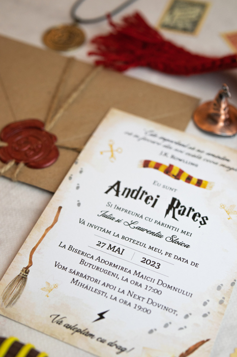 Invitatie de botez Magic wizard [5]