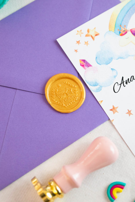 Invitatie de botez Nestemate si unicorni [6]