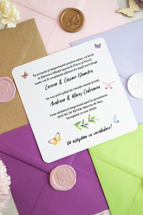 Invitatie de botez Gradina de fluturi [5]