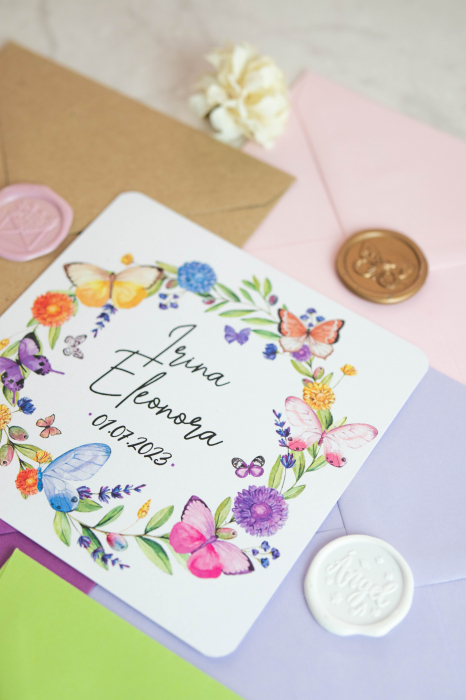 Invitatie de botez Gradina de fluturi [3]