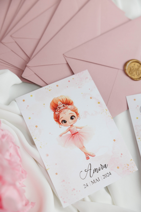 Invitatie de botez Ballerina [5]