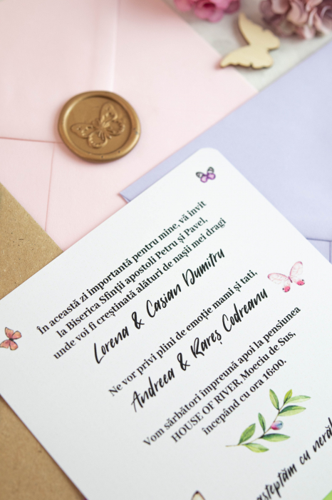 Invitatie de botez Gradina de fluturi [8]
