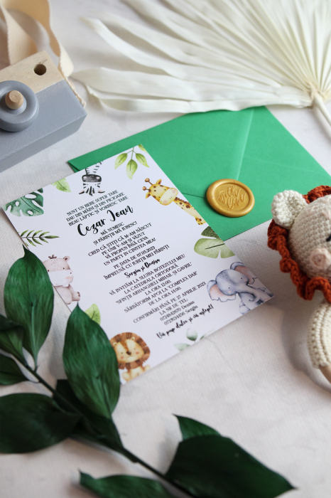 Invitatie de botez Jungle animals [5]